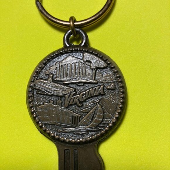 Vintage 1990 Virginia State‎ Keychain with State Bird Made in the USA - Picture 4 of 4